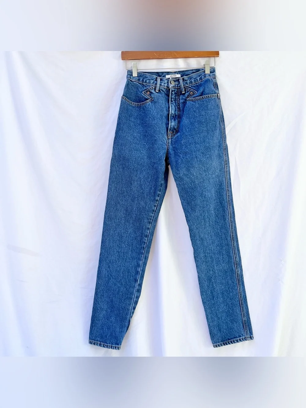 GRLFRND | ROSSANA DENIM JEANS IN CALL IT LOVE WASH SIZE 25 STRAIGHT LEG - Picture 3 of 8